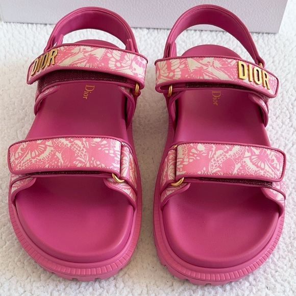 Authentic Christian Dior Women's DiorAct Lambskin leather sandals - Picture 2 of 16